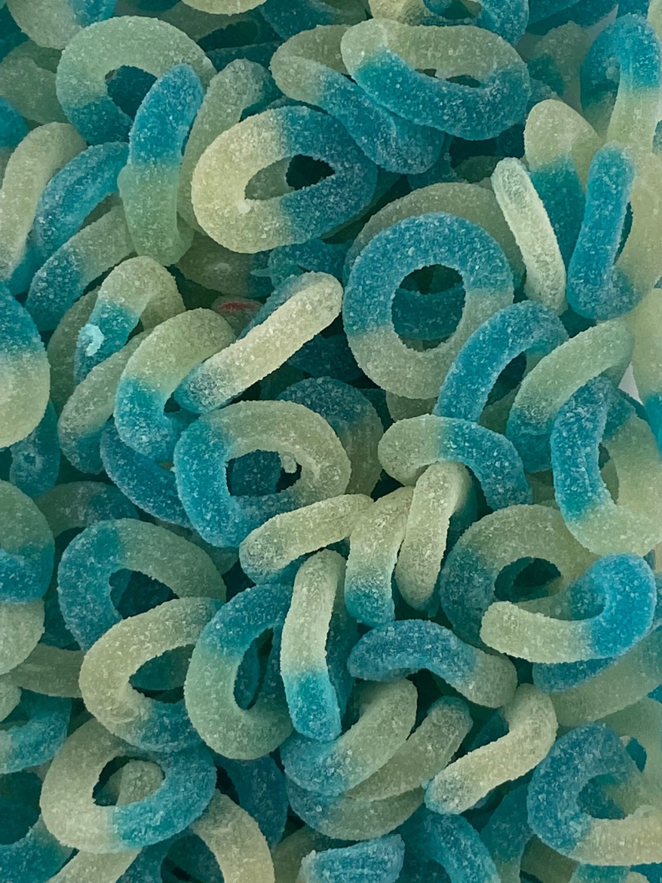 Bonbon Anneau framboise bleue acidulée Bonbons
