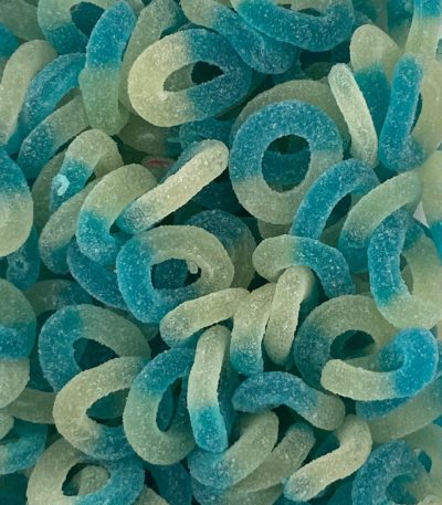 Bonbon Anneau framboise bleue acidulée Bonbons