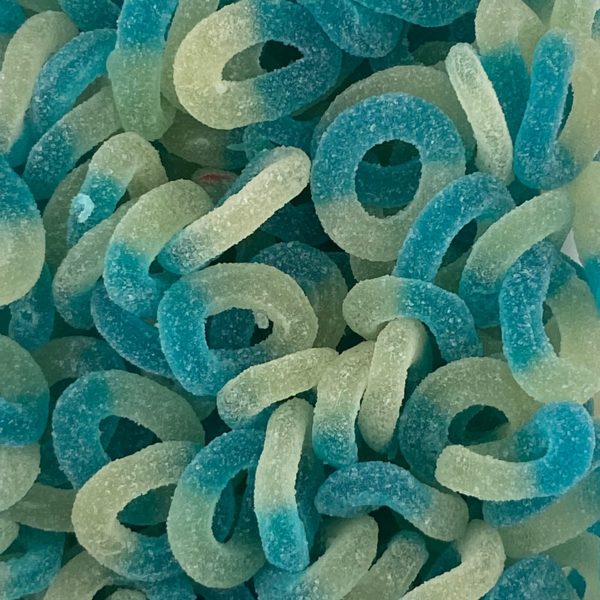 Bonbon Anneau framboise bleue acidulée Bonbons
