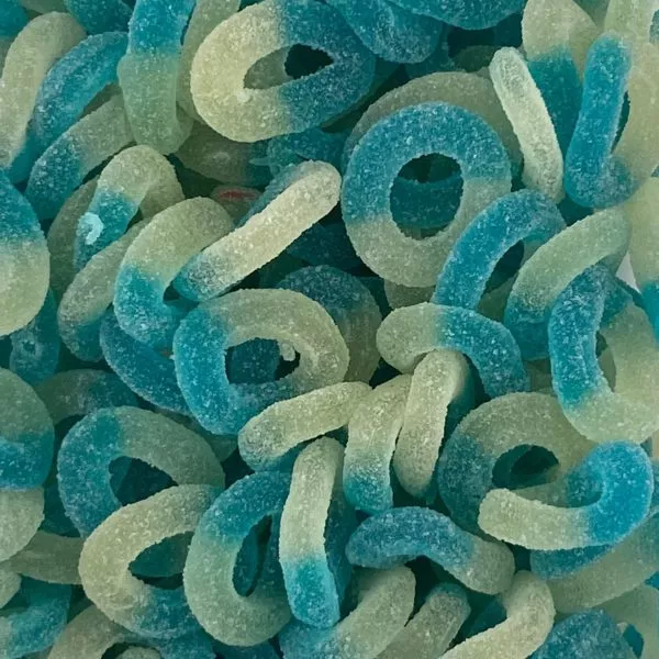 Bonbon Anneau framboise bleue acidulée Bonbons