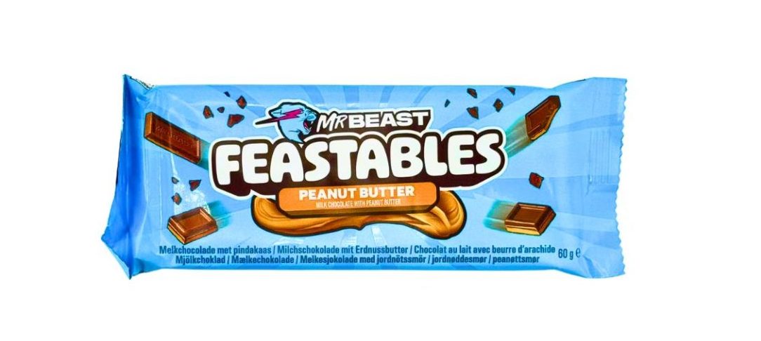 MrBeast Feastables Peanut Butter – Chocolat Noir et Beurre de Cacahuète Amérique