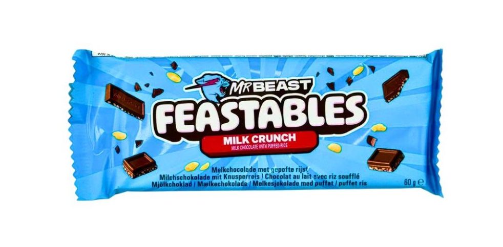 MrBeast Feastables Milk Crunch – Chocolat au Lait et Riz Soufflé Amérique