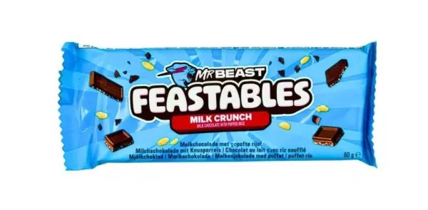 MrBeast Feastables Milk Crunch – Chocolat au Lait et Riz Soufflé Amérique