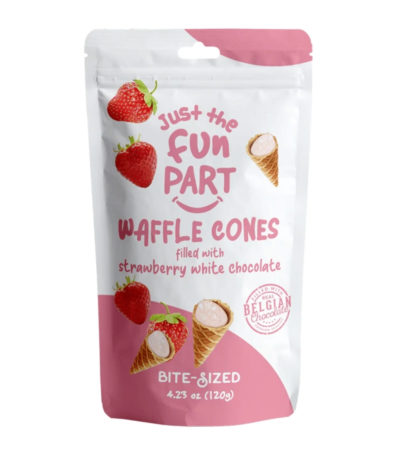 Waffle Cones Chocolat Blanc à la Fraise Waffle Cone