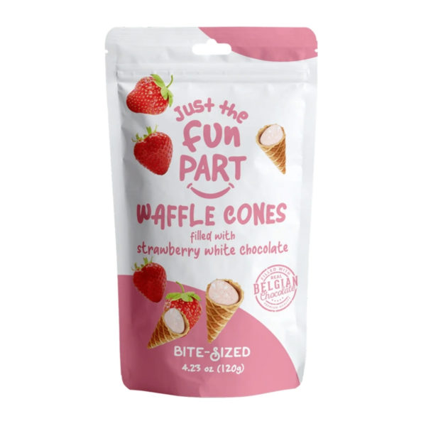 Waffle Cones Chocolat Blanc à la Fraise Waffle Cone