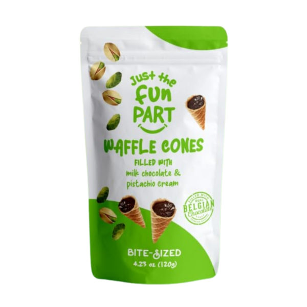 Waffle Cones Chocolat au Lait & Crème de Pistache Waffle Cone
