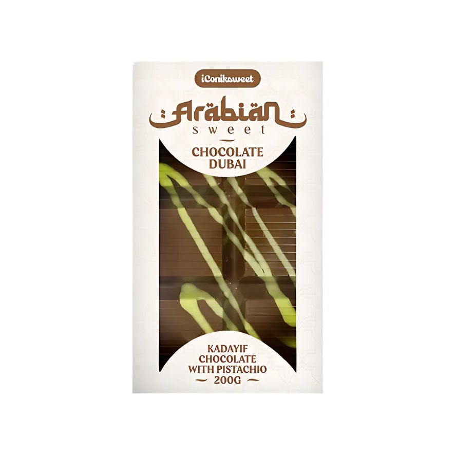 Arabian Sweet Chocolat Dubai 200g – Kadayif et Pistache Chocolat Dubaï