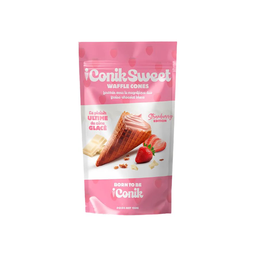 Cornets fourrés Fraise Gâteaux